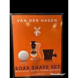 Van Der Hagen Boar Shave Set with Soap, Brush, Stand and Mug - New Sealed